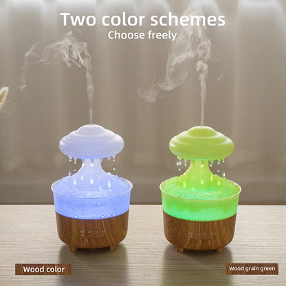 MistyDream! - Rain Cloud Night Light Humidifier with Raining Water Drop Sound and 7 Color Led Light Essential Oil Diffuser Aromatherapy