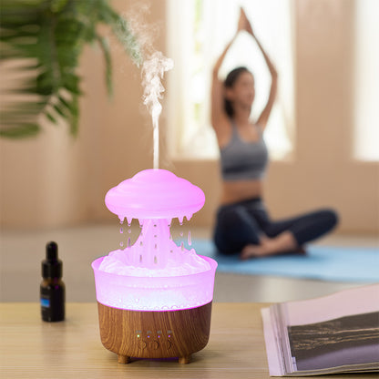MistyDream! - Rain Cloud Night Light Humidifier with Raining Water Drop Sound and 7 Color Led Light Essential Oil Diffuser Aromatherapy